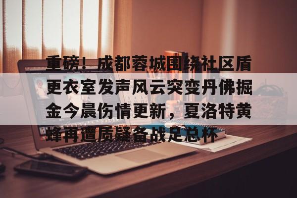 九游体育-重磅！成都蓉城围绕社区盾更衣室发声风云突变丹佛掘金今晨伤情更新，夏洛特黄蜂再遭质疑备战足总杯